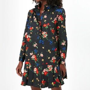 Tuckernuck After Light Amaryllis Tate Dress Large Black Floral NWT